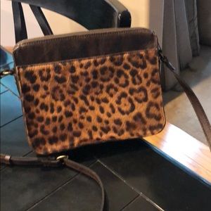 Patricia Nash animal print/leather crossbody